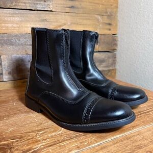 TuffRider Starter Zip Paddock Boots Women Ladies Equestrian 3042 Black Size 8.5